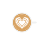 latte art heart