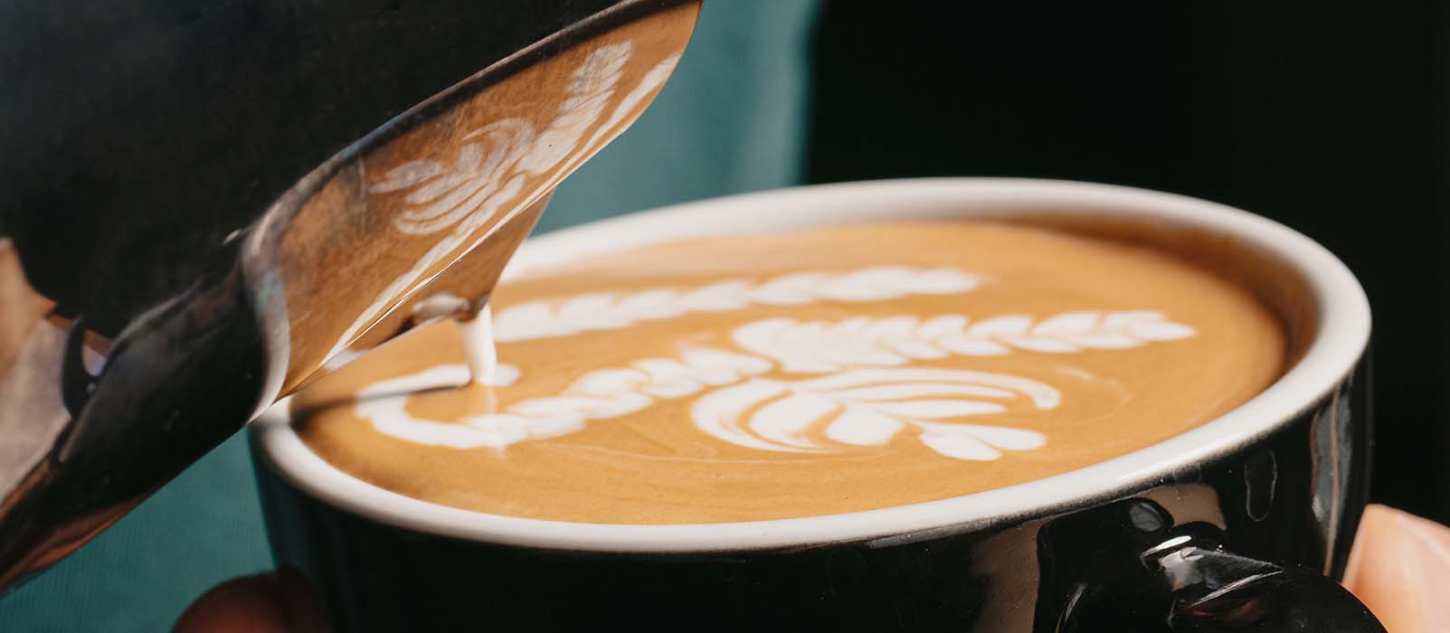 latte art on coffee